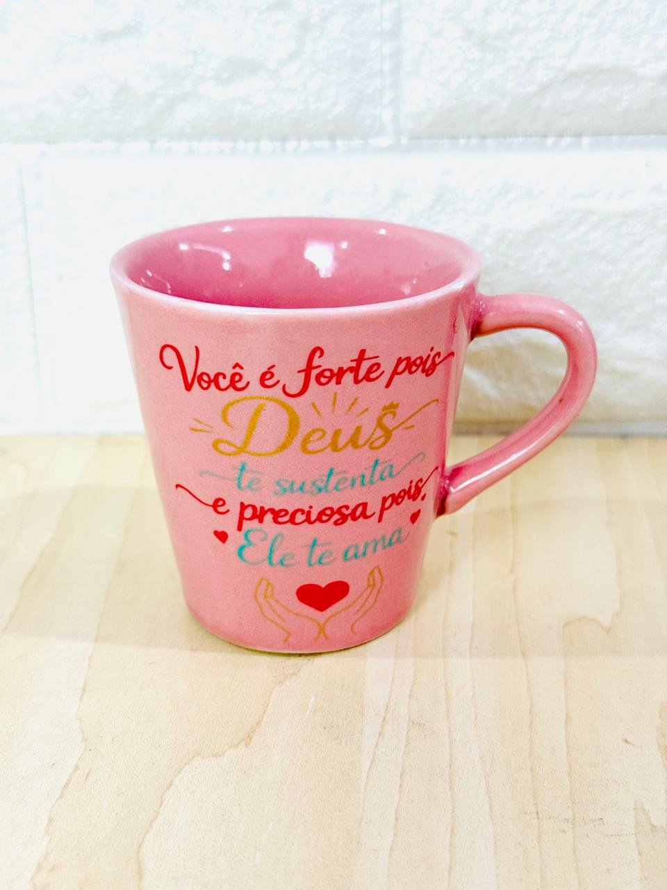 Xícara Rosa Mão de Deus