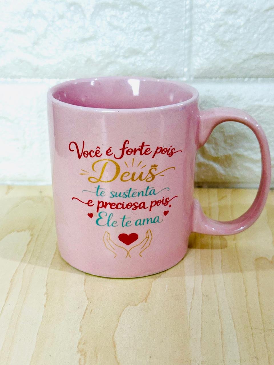 Caneca Aurora Rosa Mão de Deus