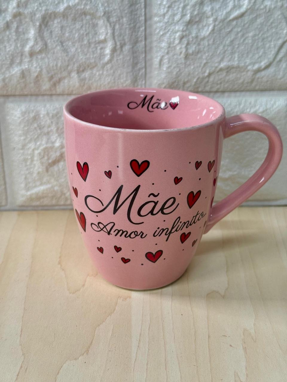 Caneca Glamour Rosa Mãe Amor Infinito