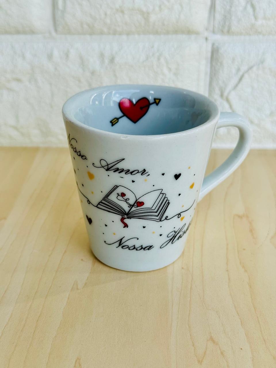 Xícara Branca Nosso Amor, Nossa História