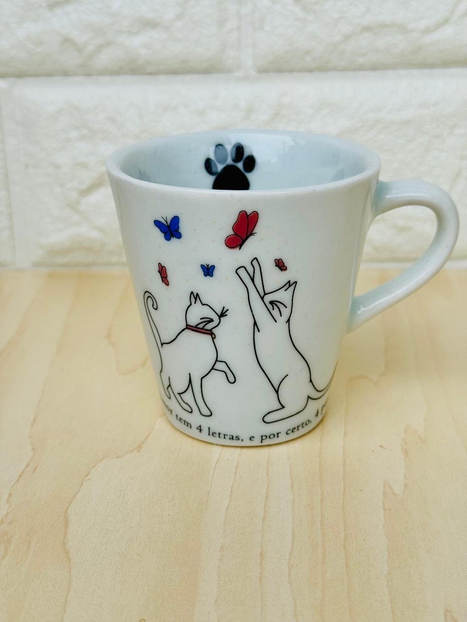Xícara Branca Gato