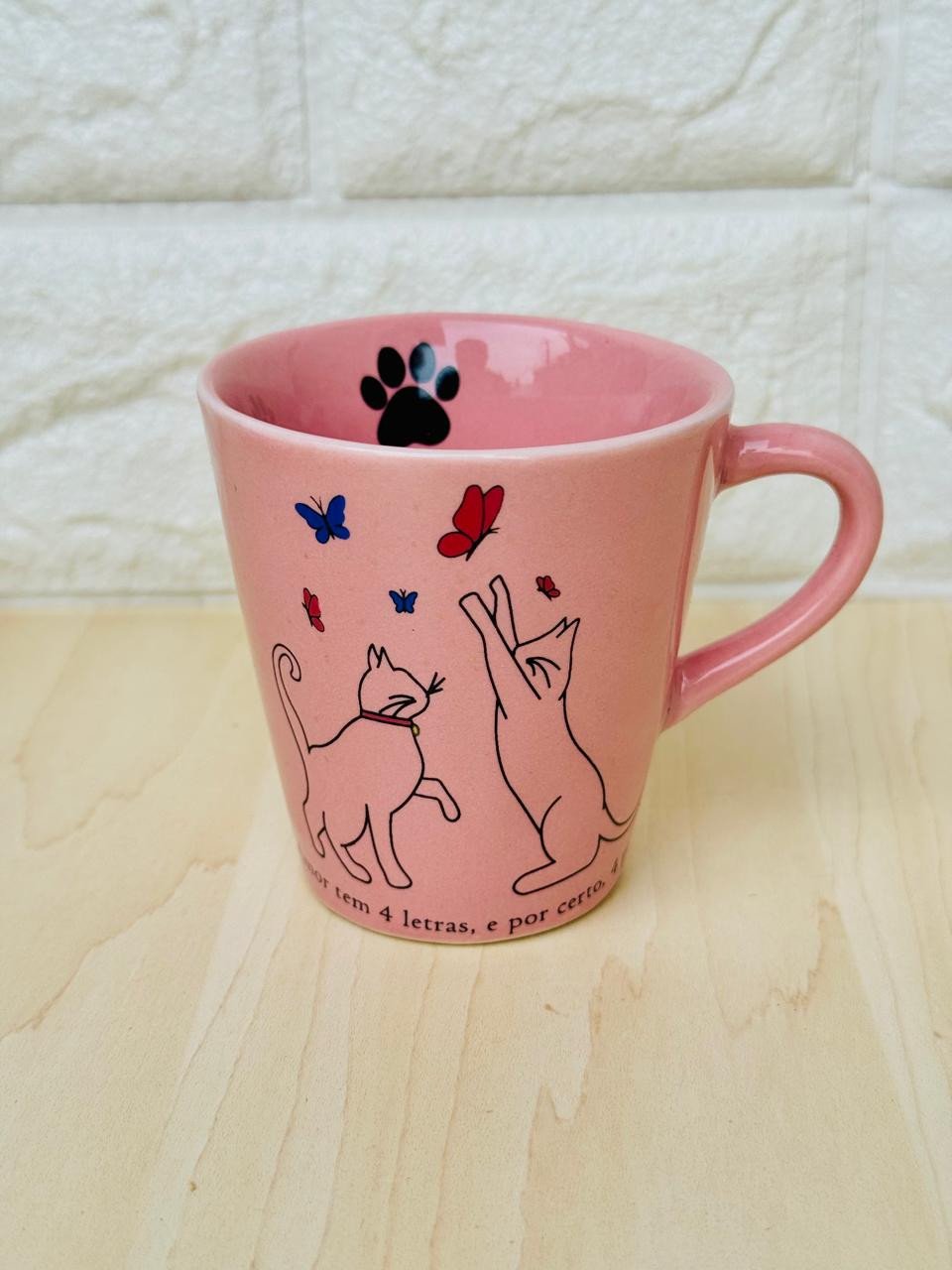 Xícara Rosa Gato
