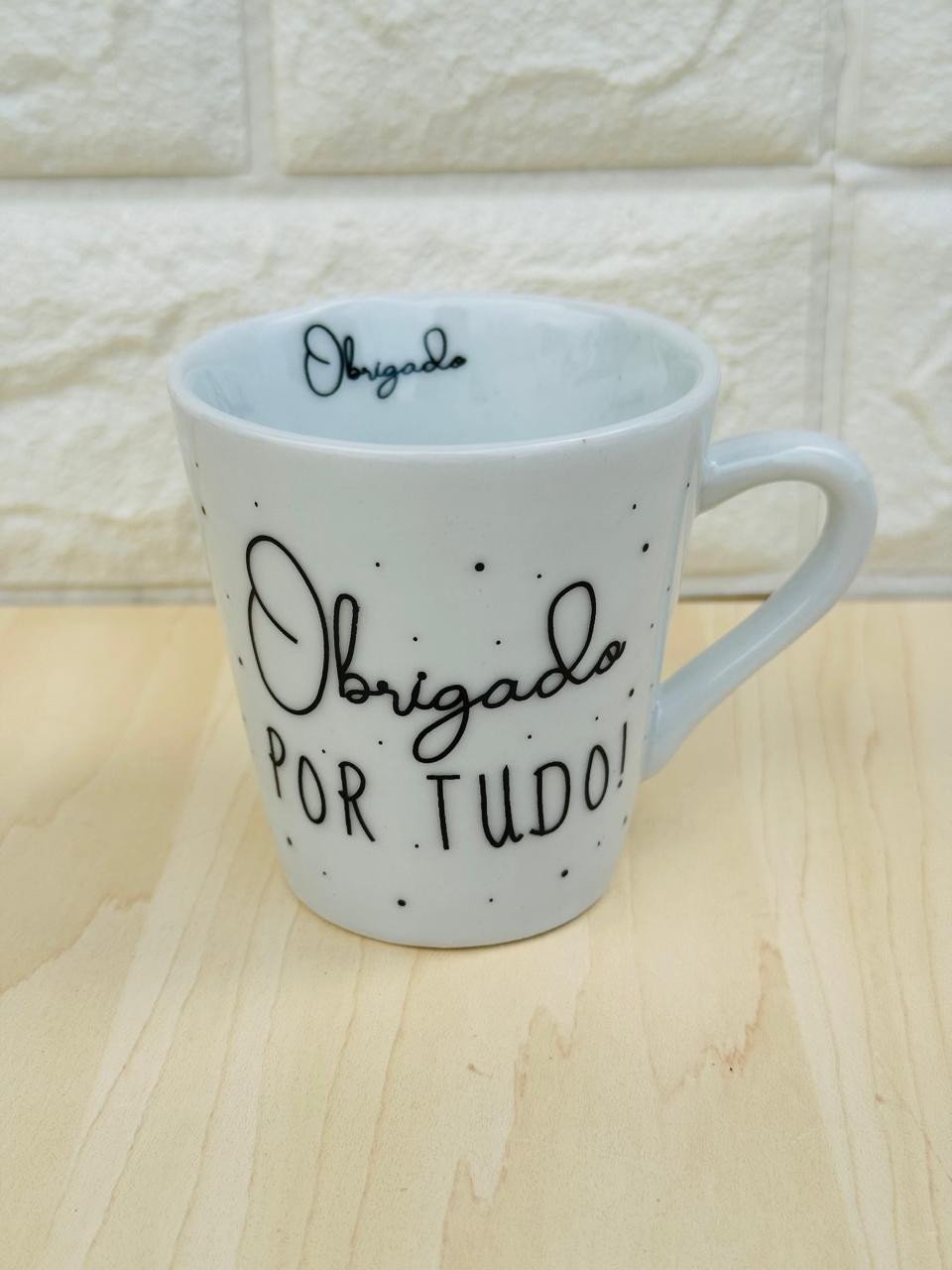Xícara Branca Obrigado por Tudo
