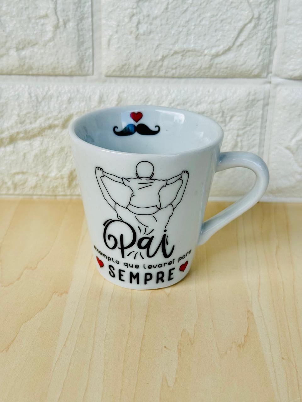 Xícara Branca Pai Exemplo que Levarei para Sempre