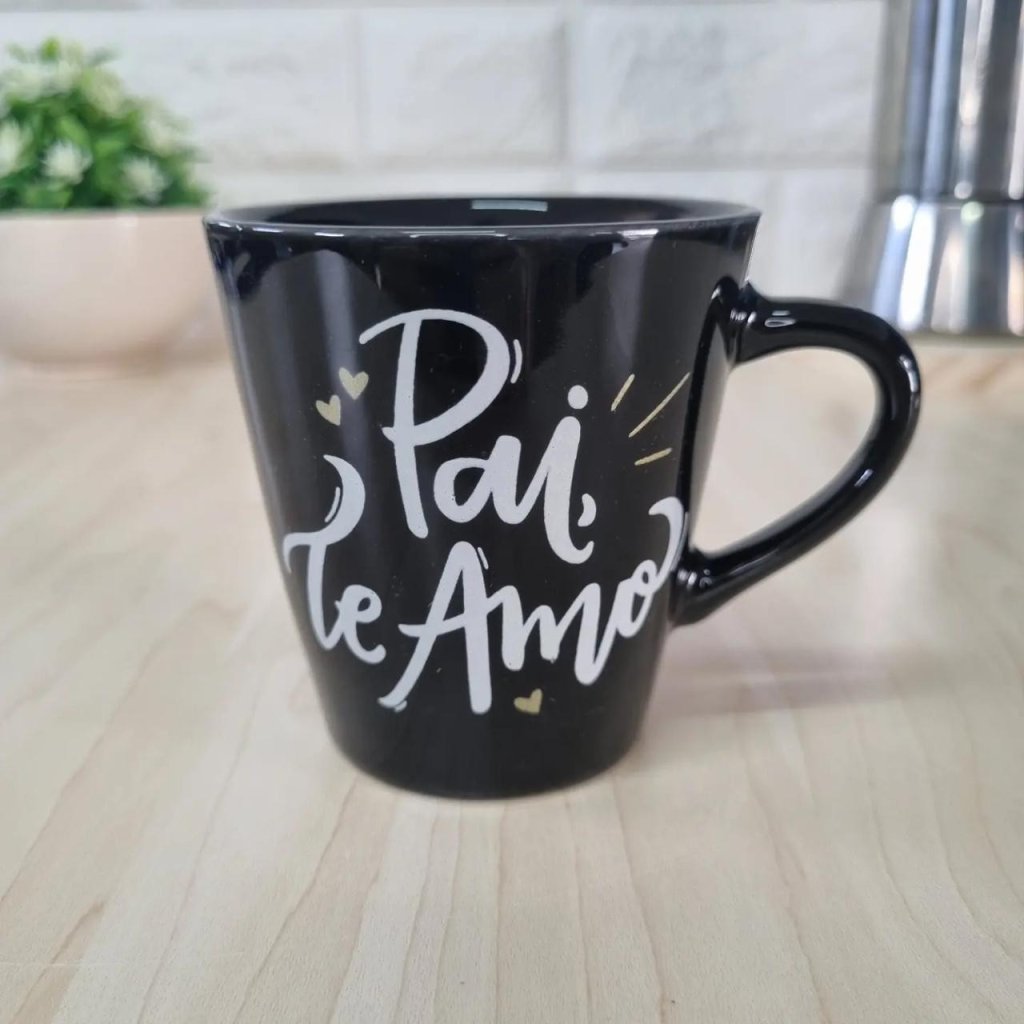 Xícara Preta Pai Te Amo