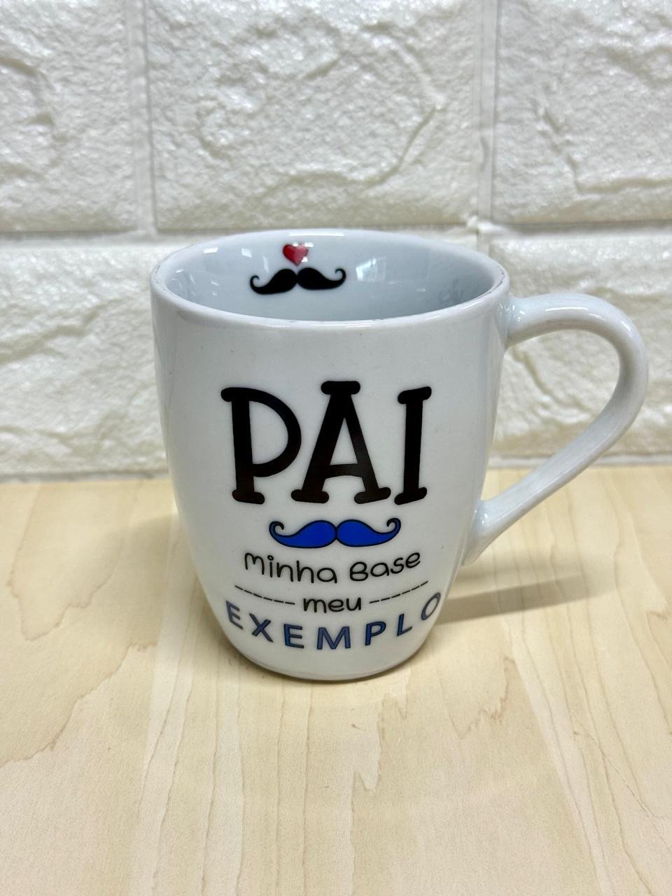 Caneca Glamour Branca Pai Minha Base Meu Exemplo