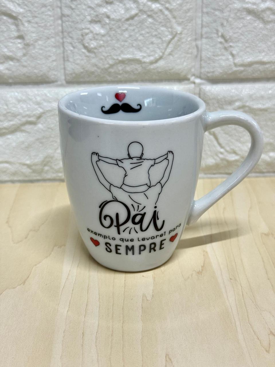 Caneca Glamour Branca Pai Exemplo que Levarei para Sempre