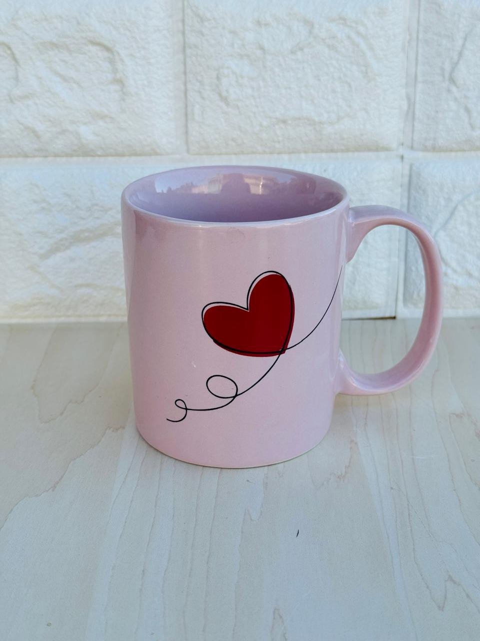 Caneca Aurora Rosa Coração Vermelho