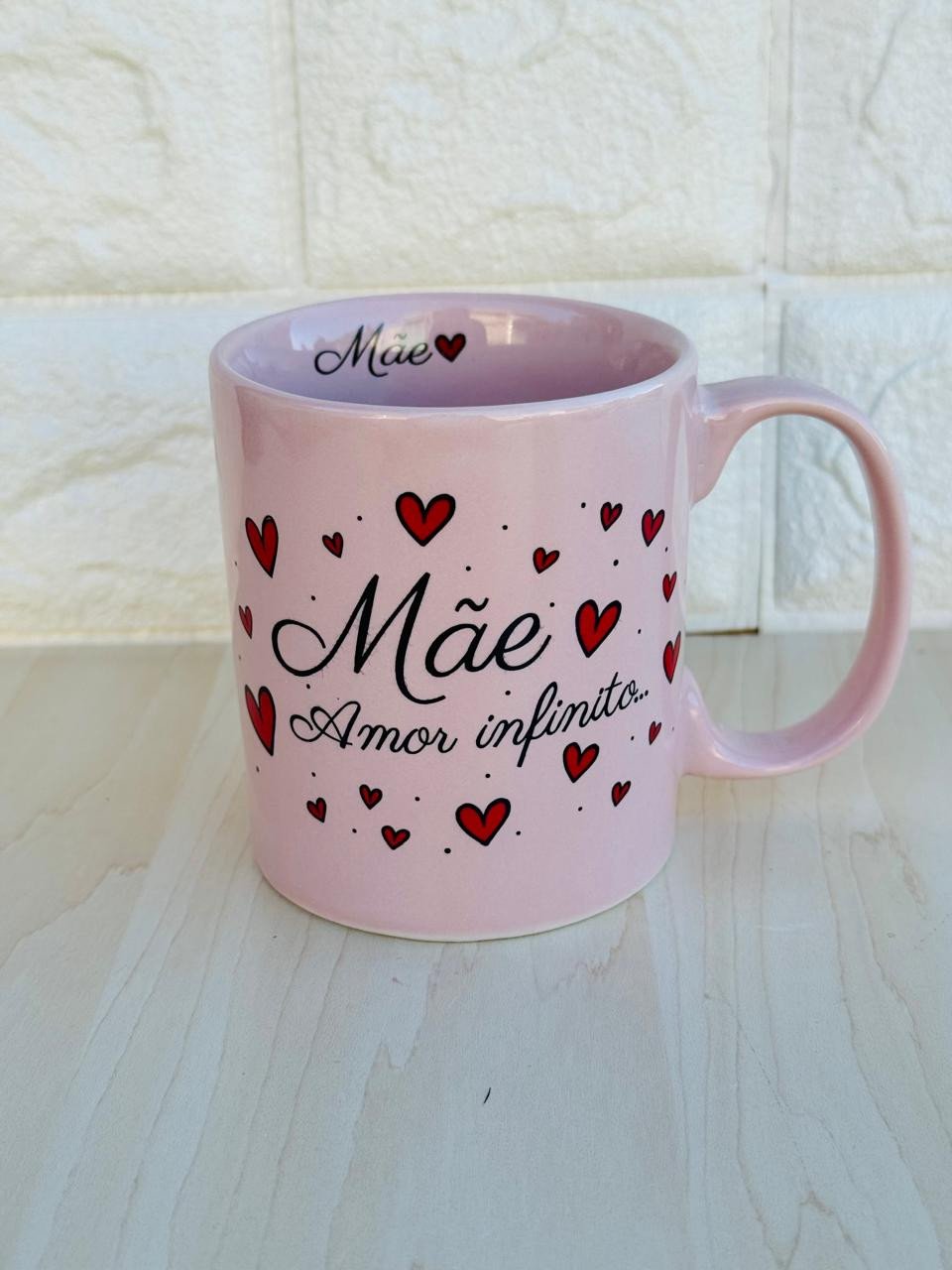 Caneca Aurora Rosa Mãe Amor Infinito