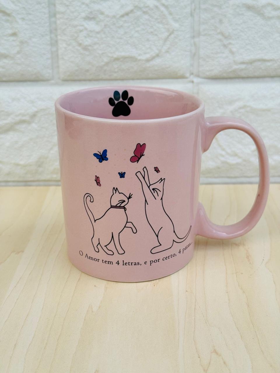 Caneca Aurora Rosa Gato 