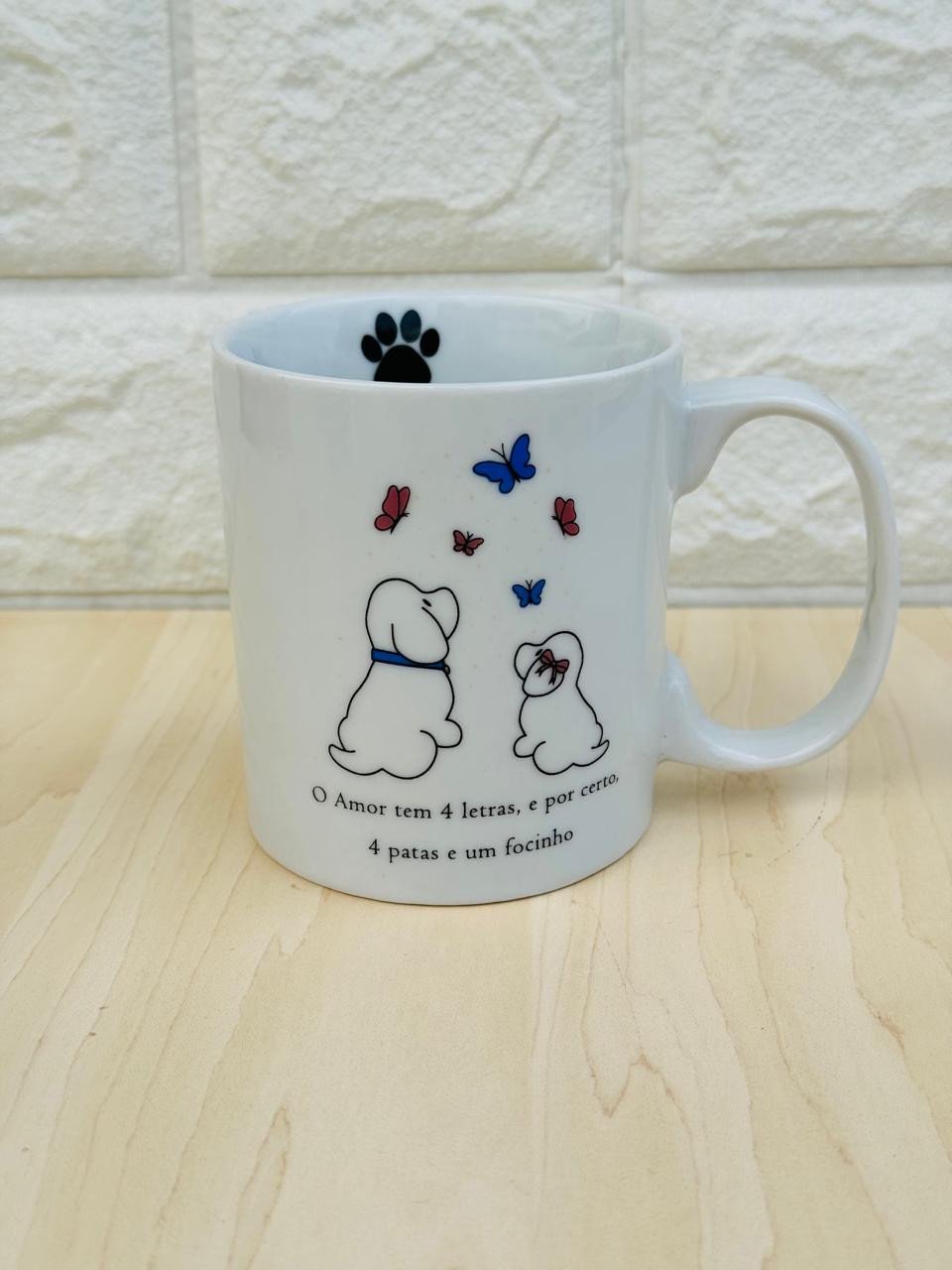 Caneca Aurora Branca Cachorro 