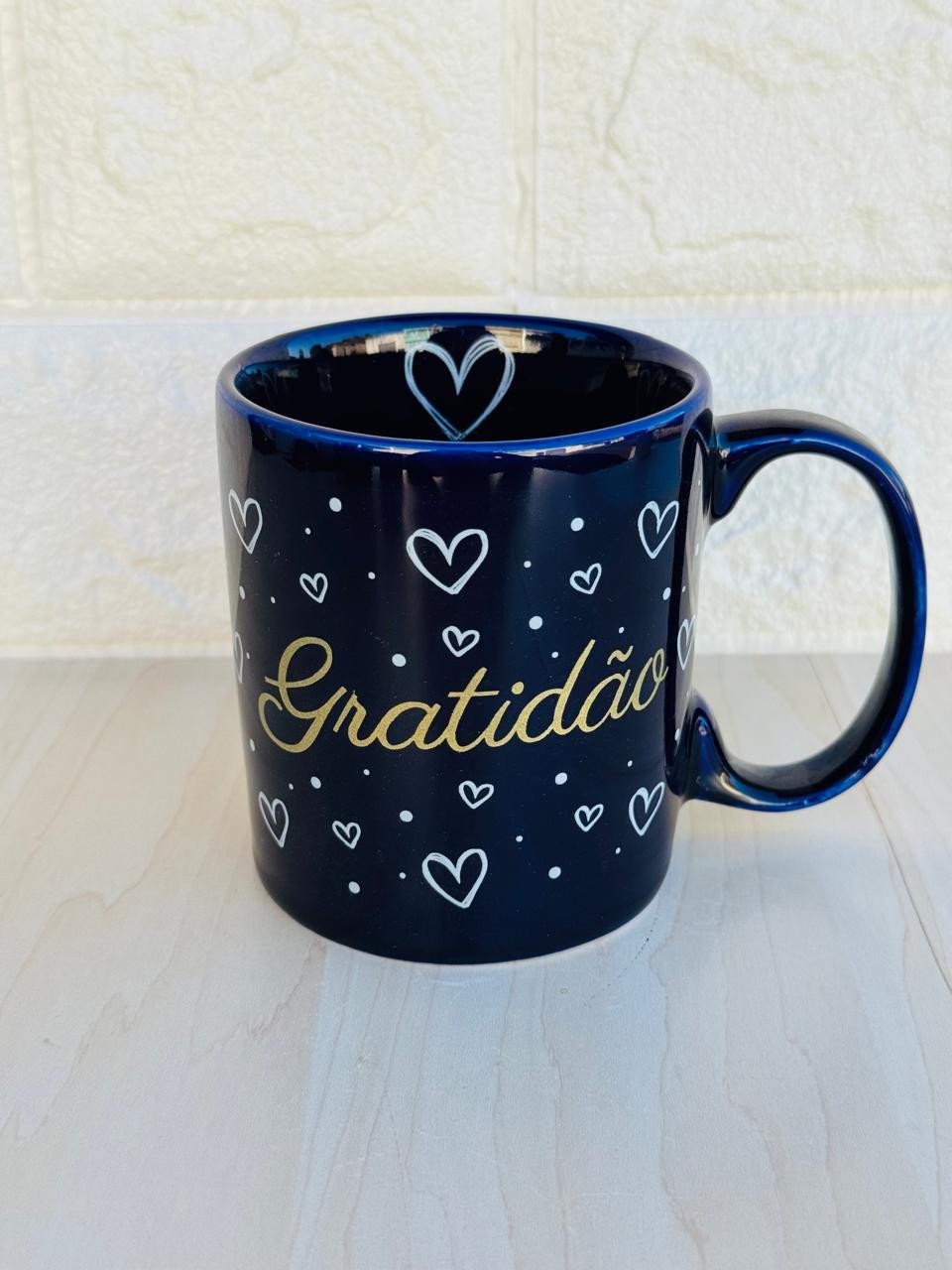 Caneca Aurora Azul Gratidão 