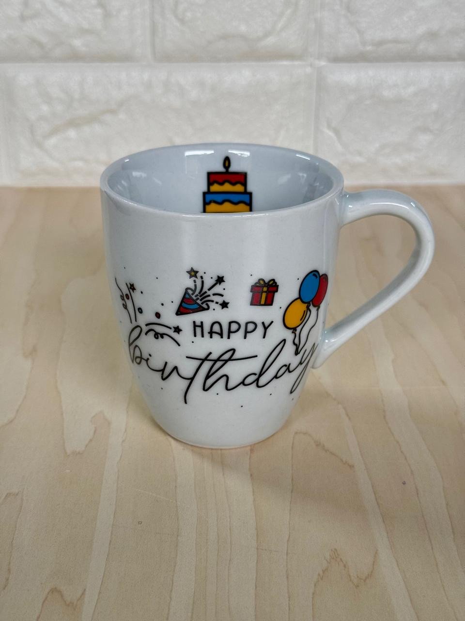 Caneca Glamour Branca Happy Birthday