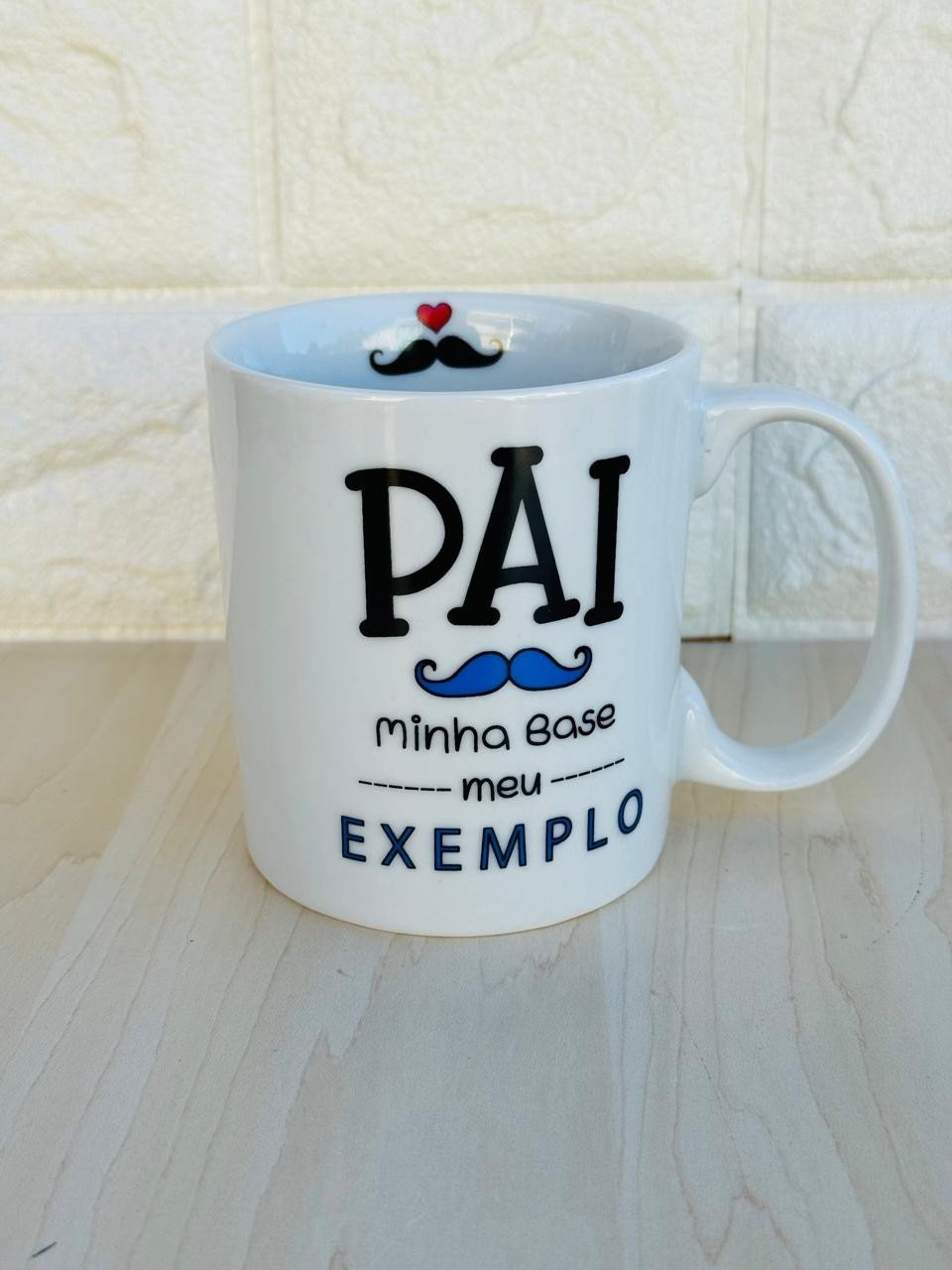 Caneca Aurora Branca Pai Minha Base meu Exemplo