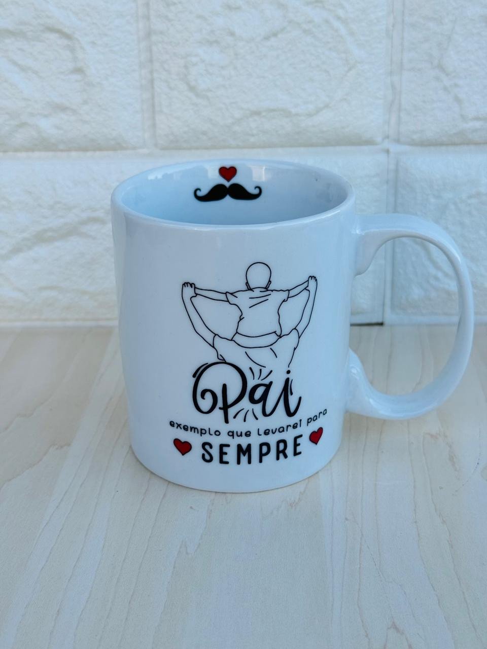 Caneca Aurora Branca Pai Exemplo que Levarei para Sempre