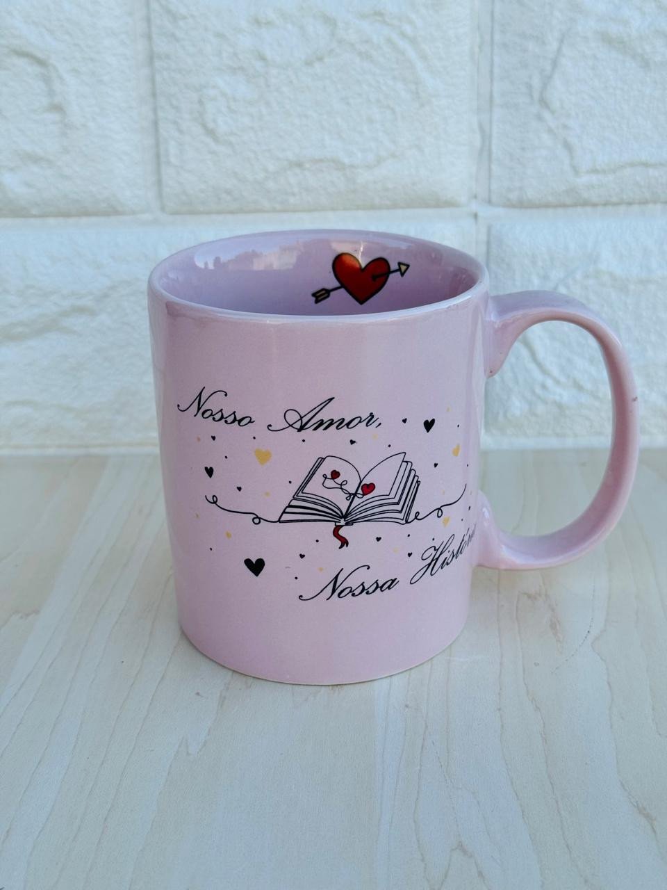 Caneca Aurora Rosa Nosso Amor, Nossa História