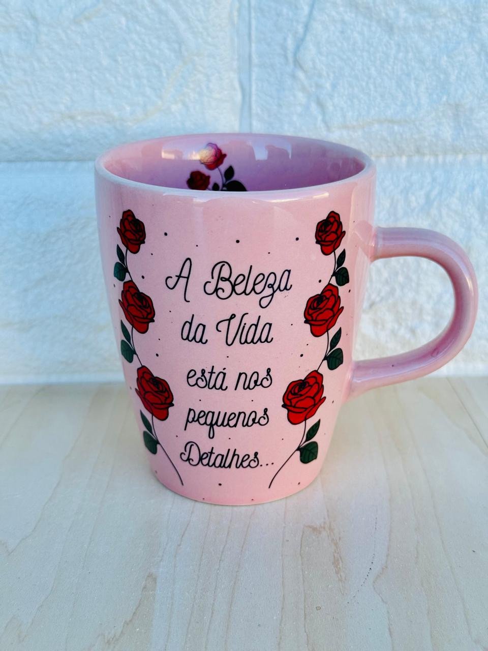 Caneca Sublime Rosa Rosas Vermelhas