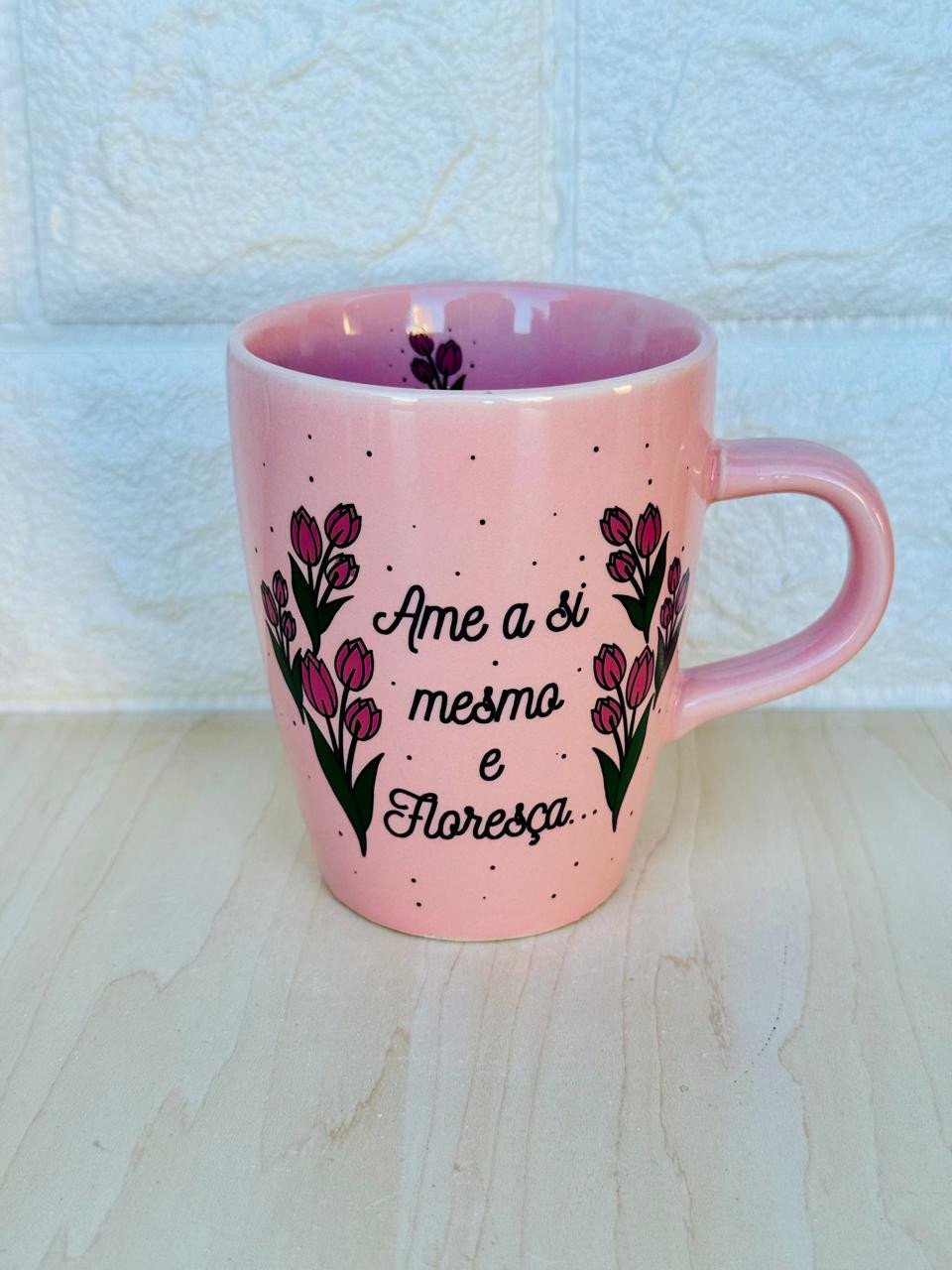 Caneca Sublime Rosa Tulipas 