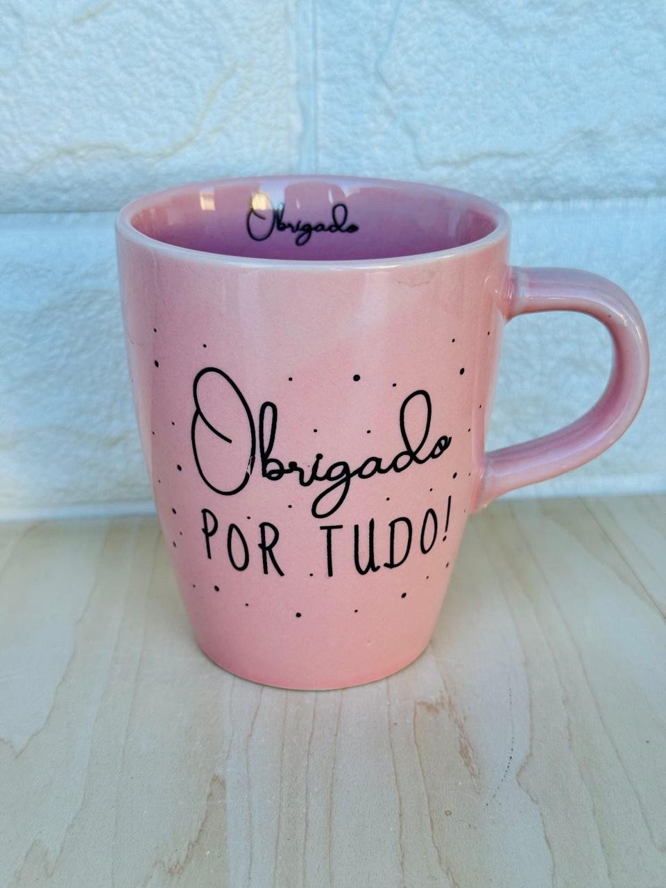 Caneca Sublime Rosa Obrigado por Tudo