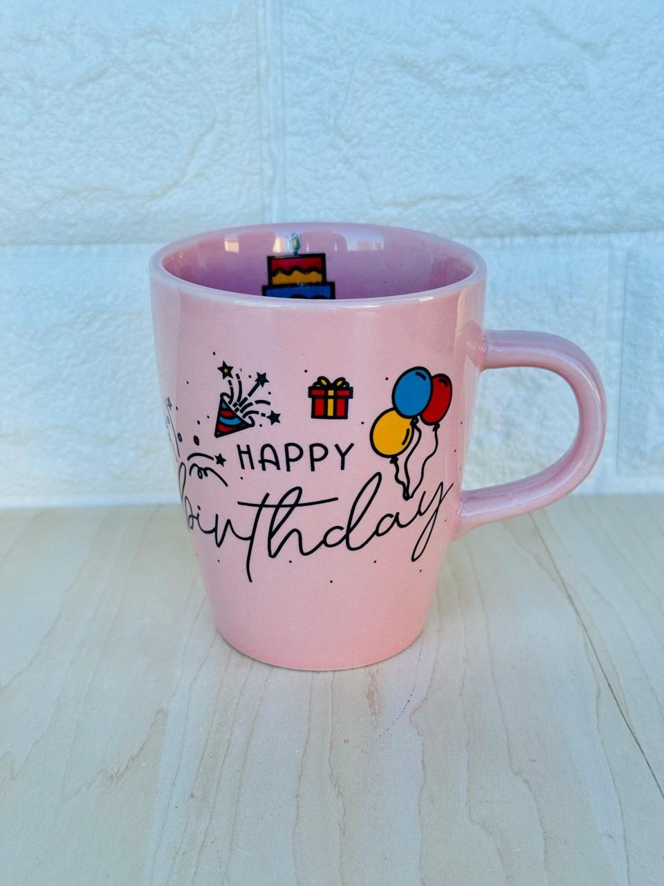 Caneca Sublime Rosa Happy Birthday