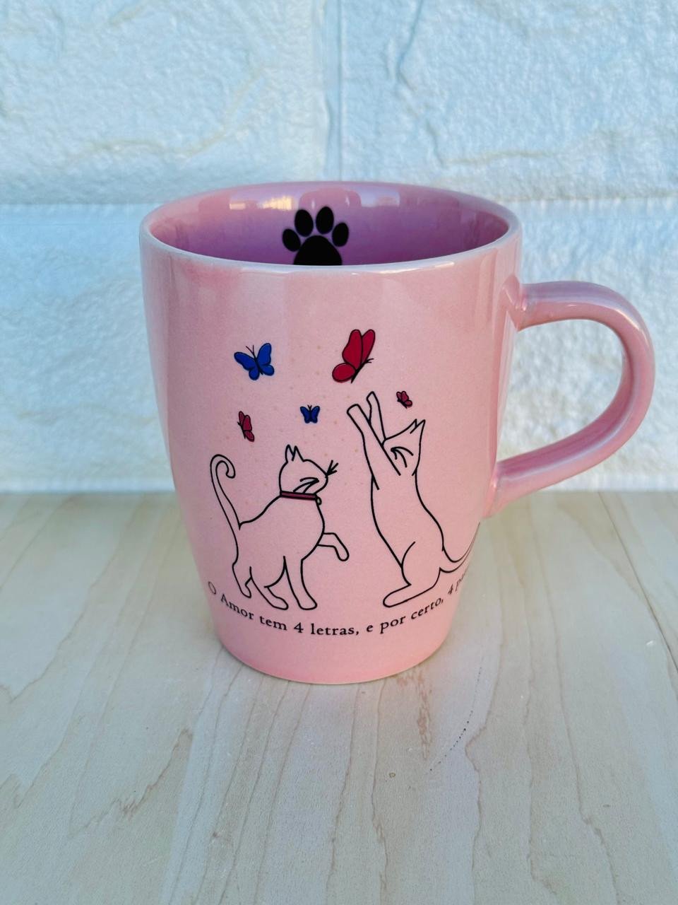 Caneca Sublime Rosa Gato