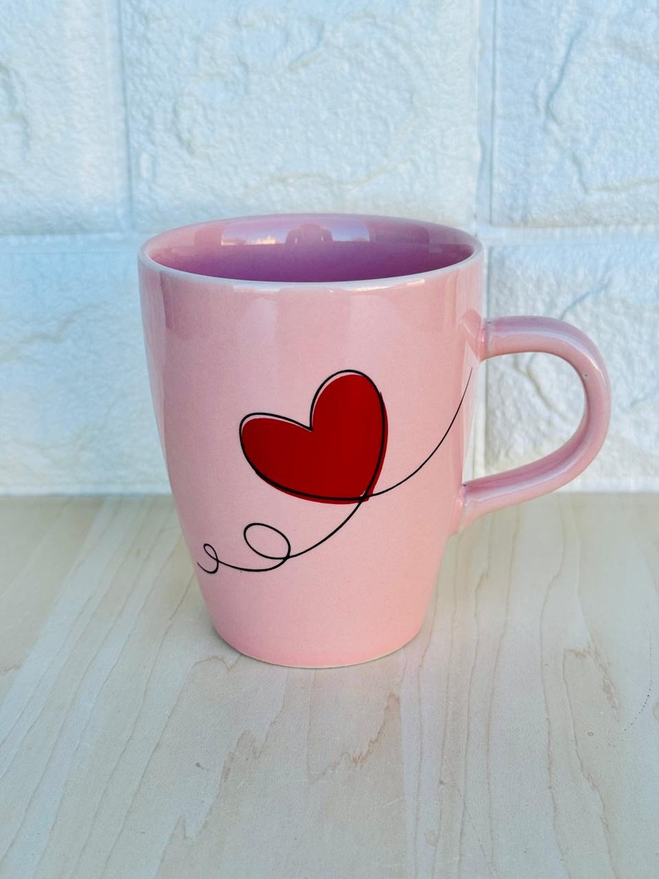 Caneca Sublime Rosa Coração Vermelho 