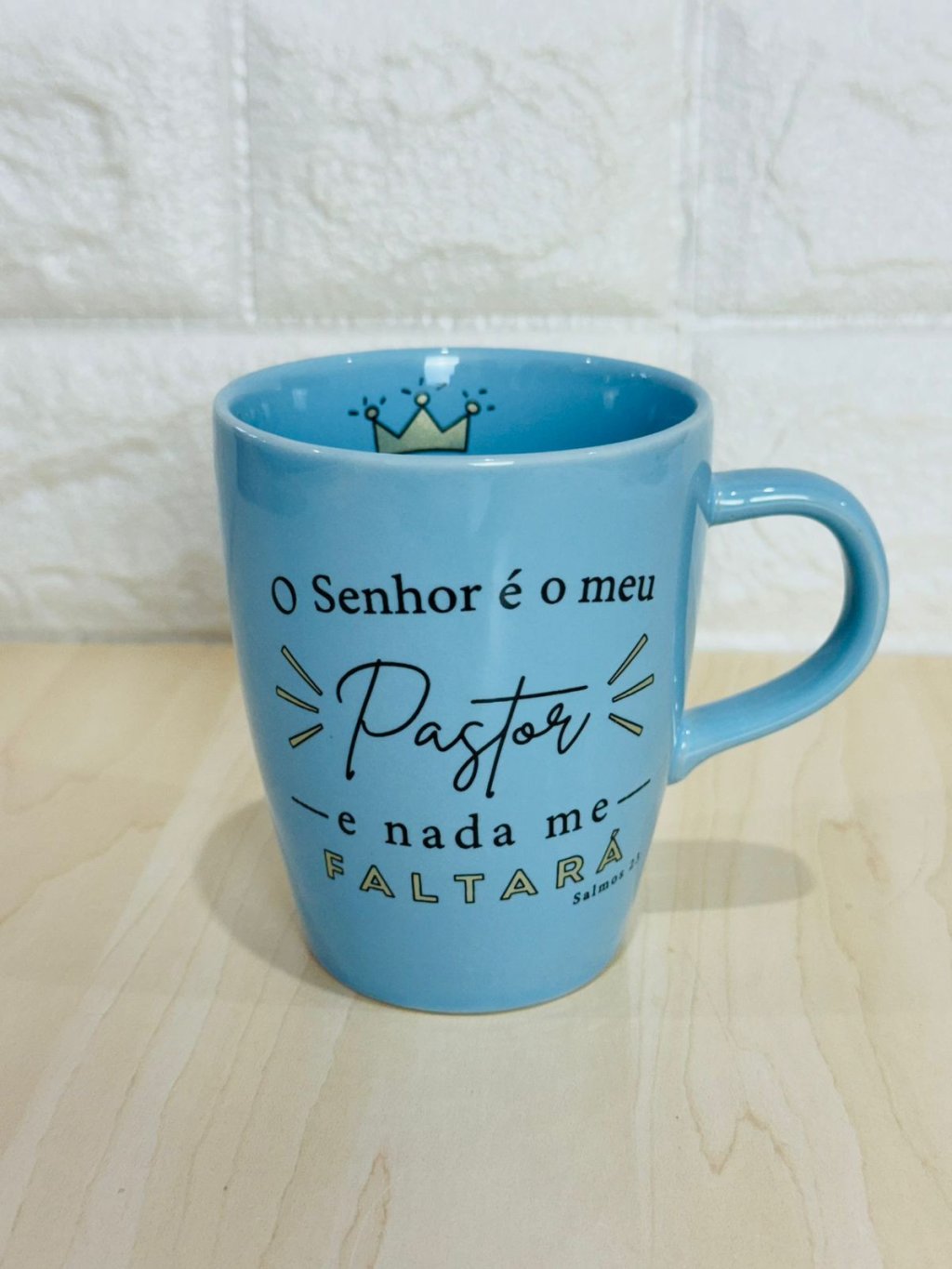 Caneca Sublime Azul O Senhor é Meu Pastor e Nada me Faltará