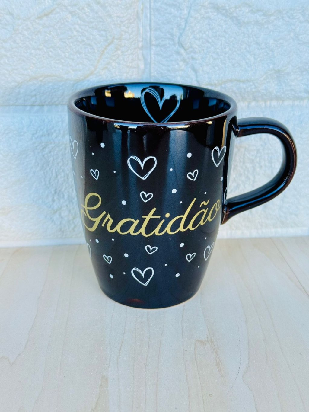 Caneca Sublime Preta Gratidão