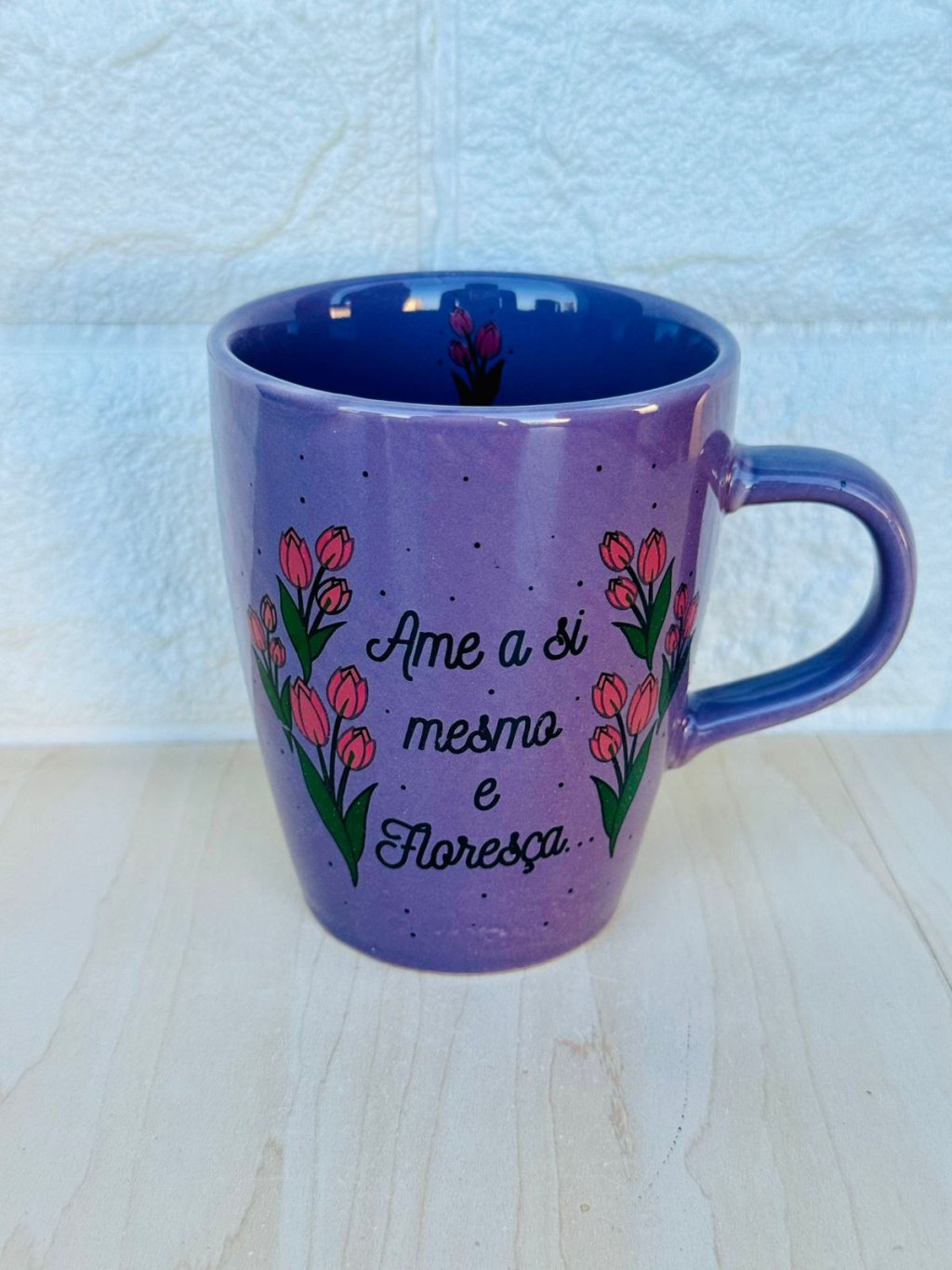 Caneca Sublime Roxa Tulipas 