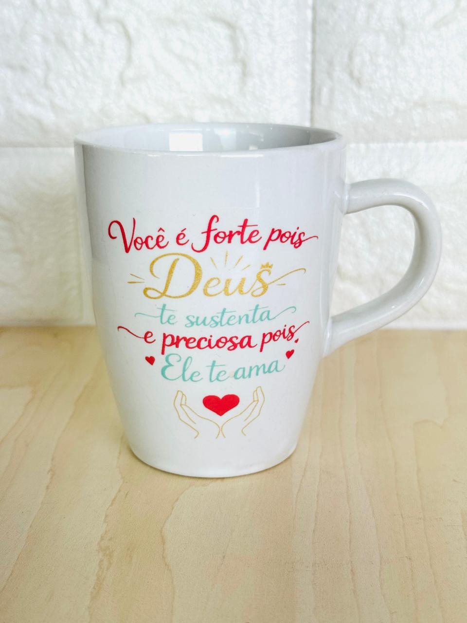 Caneca Sublime Branca Mão de Deus