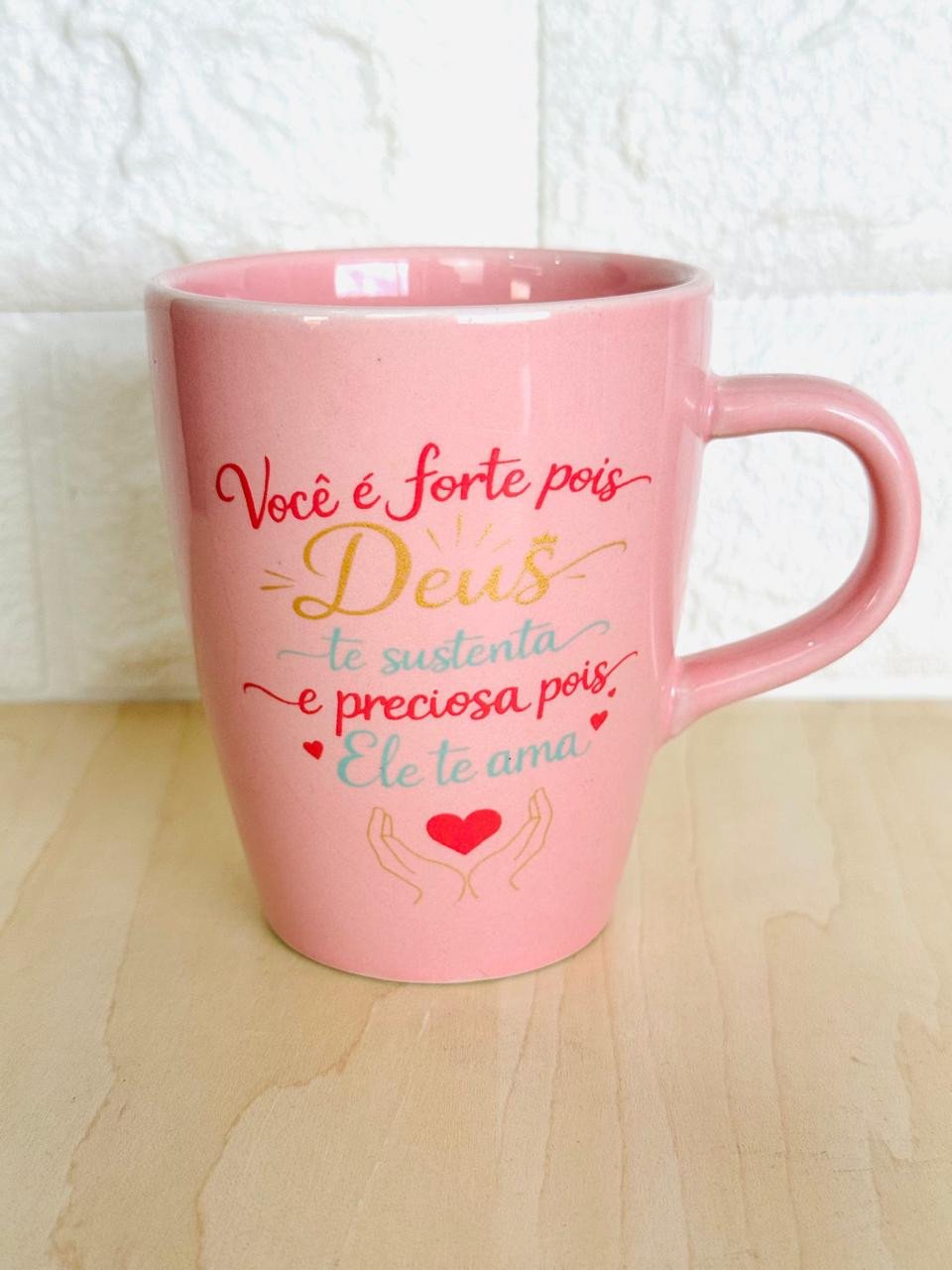 Caneca Sublime Rosa Mão de Deus