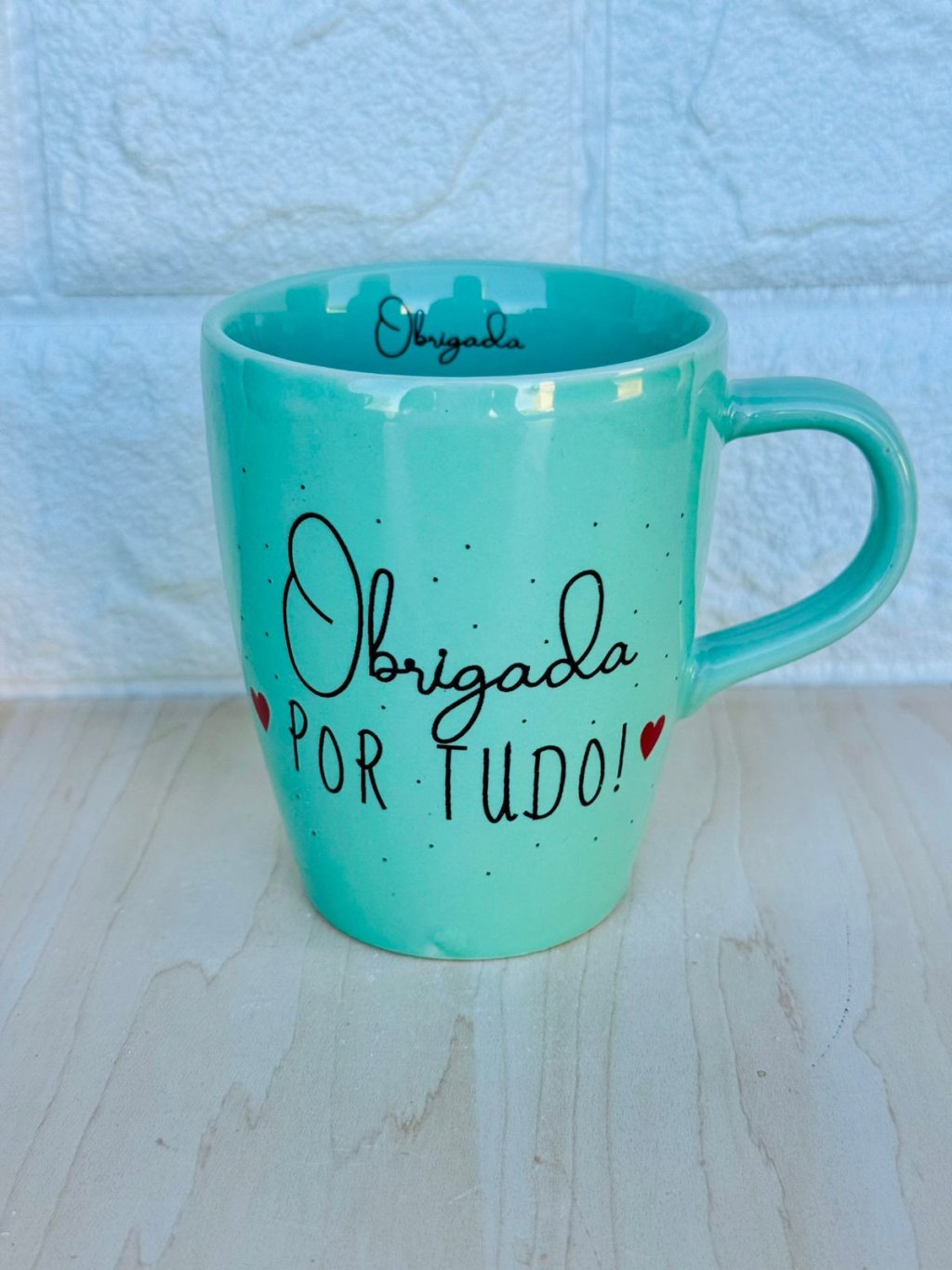 Caneca Sublime Verde Obrigada por Tudo