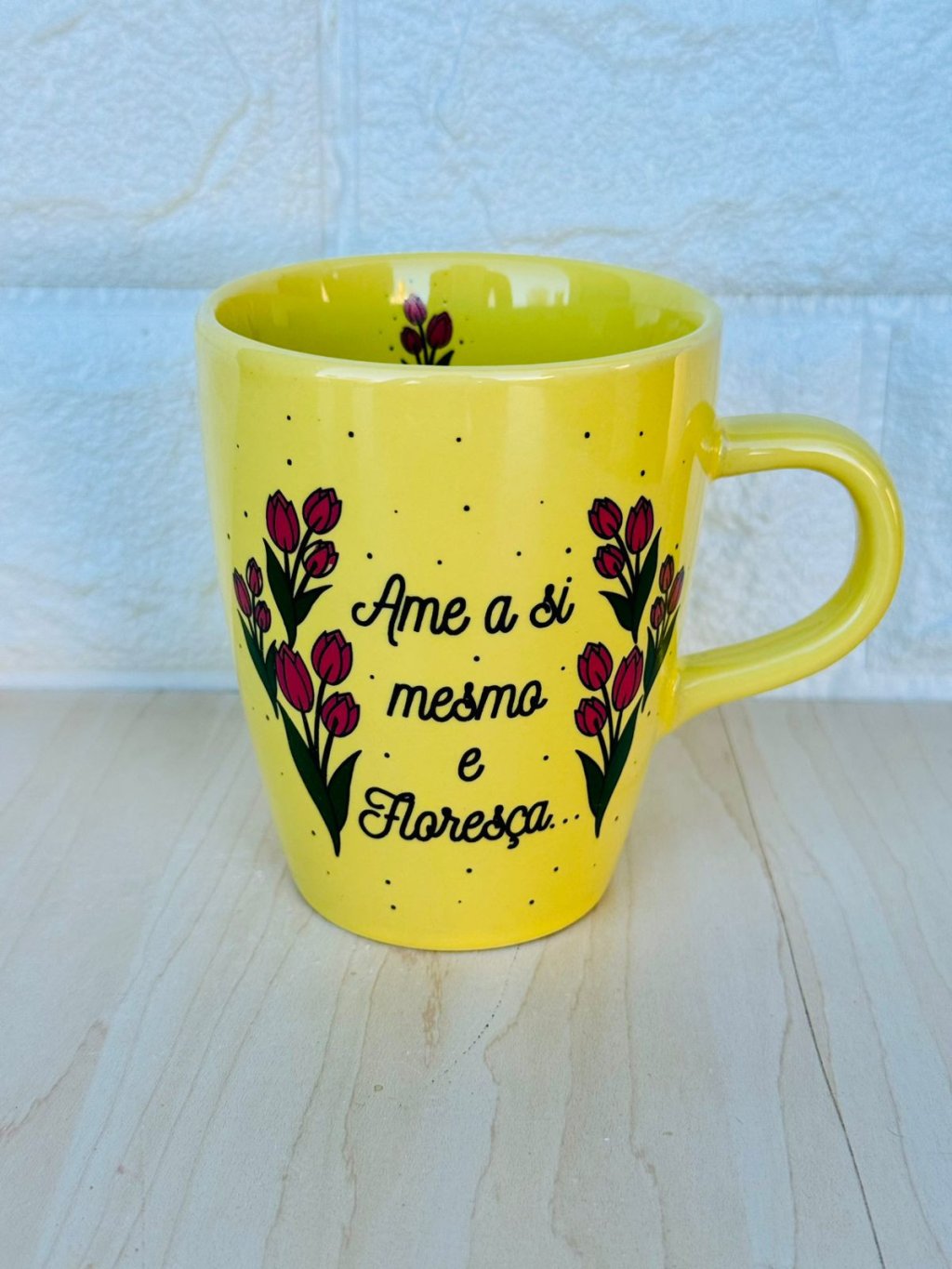 Caneca Sublime Amarela Tulipas