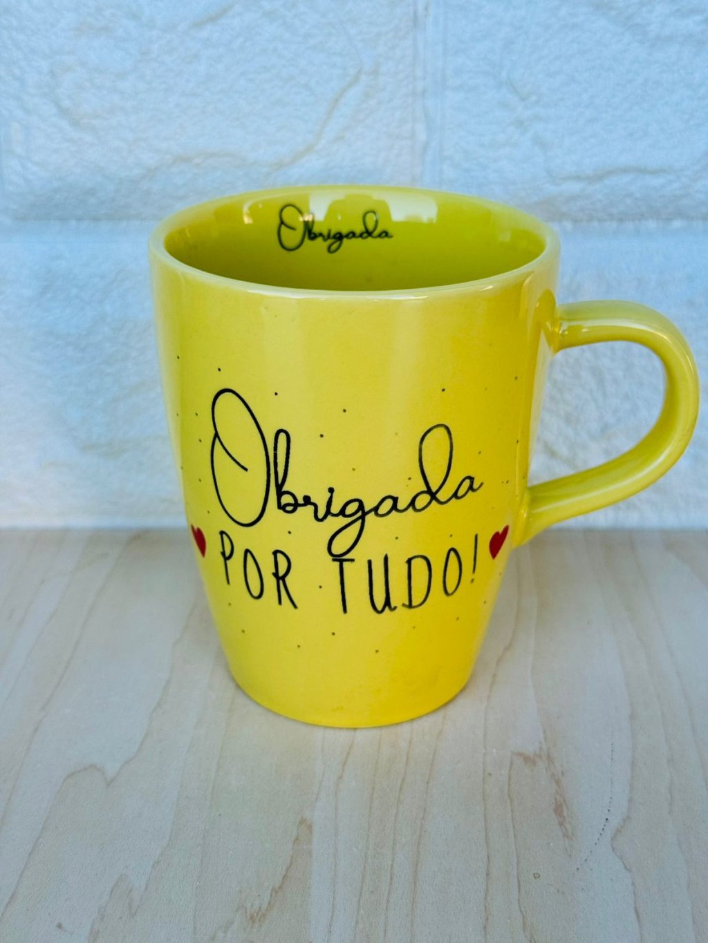 Caneca Sublime Amarela Obrigada por Tudo
