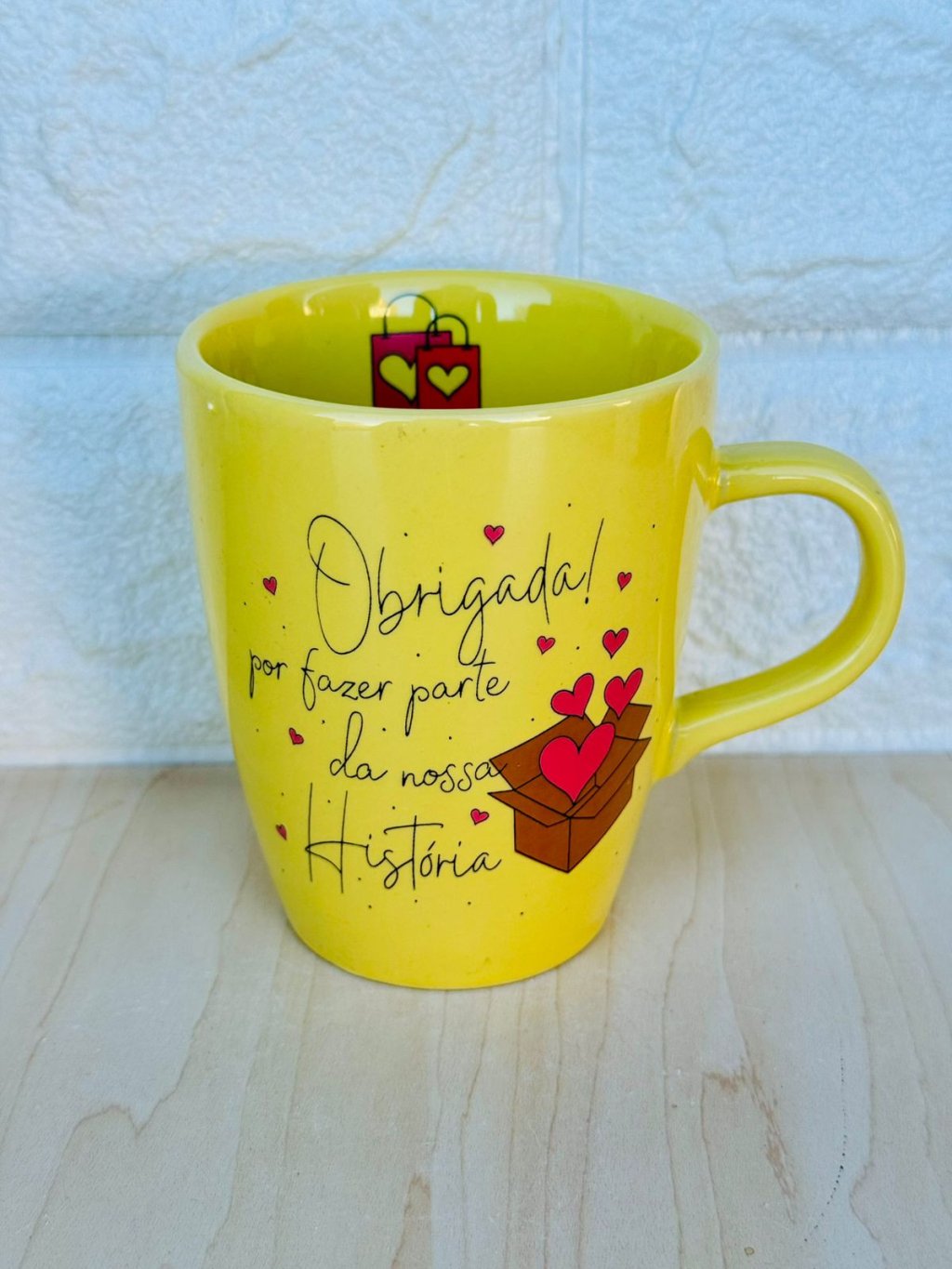 Caneca Sublime Amarela Dia do Cliente