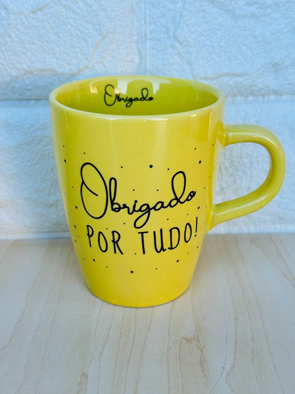 Caneca Sublime Amarela Obrigado por Tudo