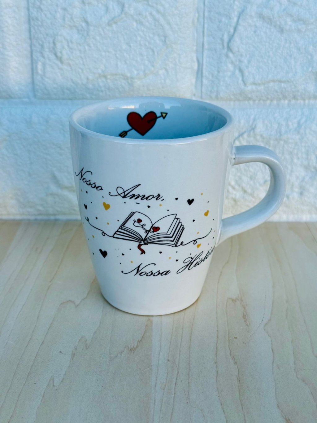 Caneca Sublime Branca Nosso Amor, Nossa História