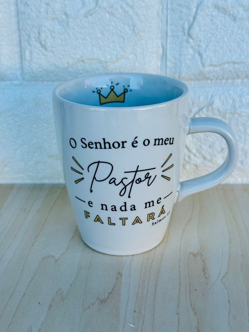 Caneca Sublime Branca O Senhor É Meu Pastor e Nada me Faltará