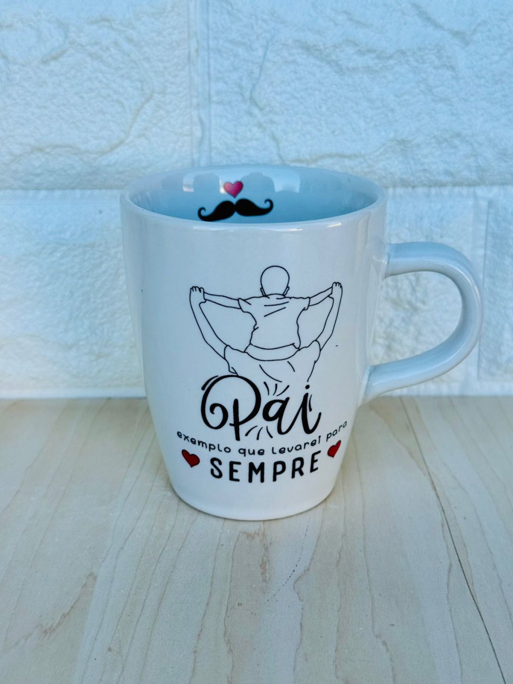 Caneca Sublime Branca Pai Exemplo que Levarei para  Sempre
