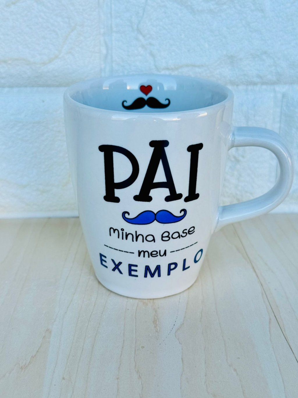 Caneca Sublime Branca Pai Minha Base, Meu Exemplo