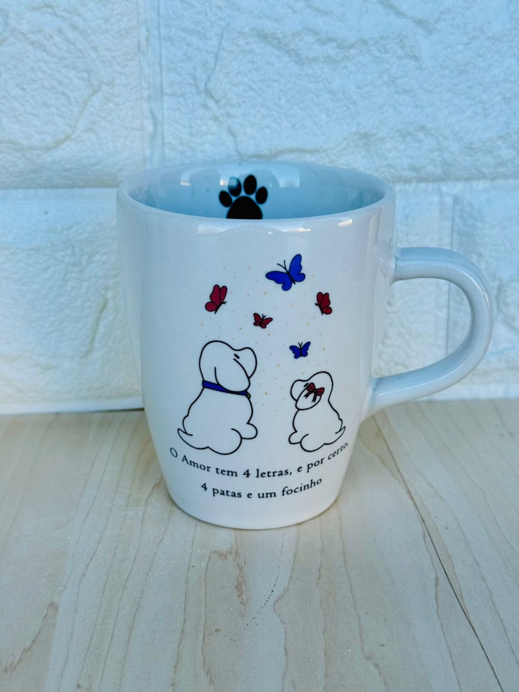 Caneca Sublime Branca Cachorro