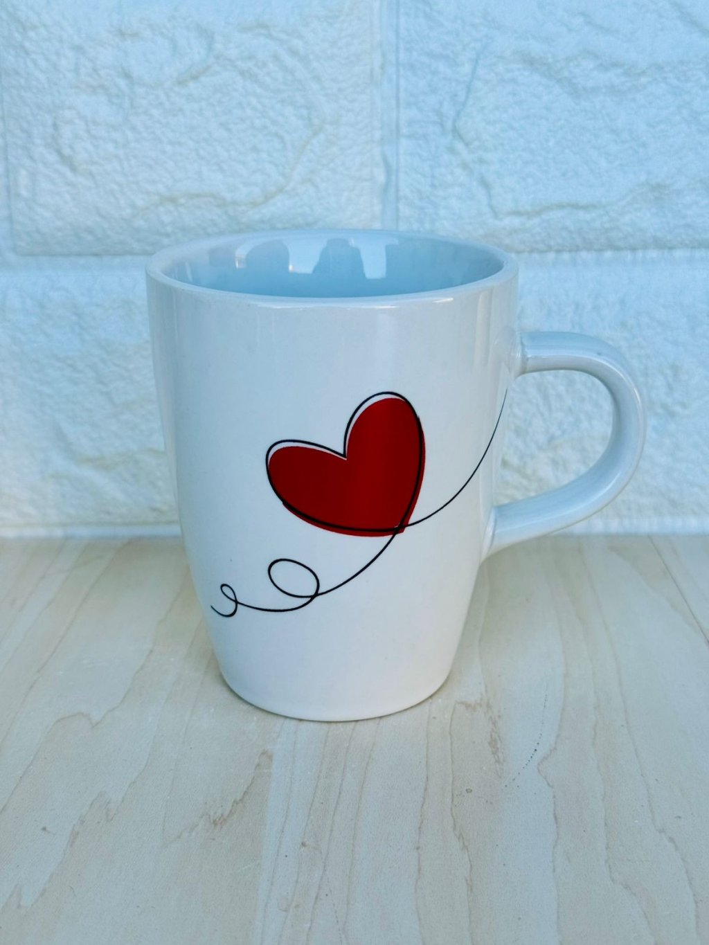 Caneca Sublime Branca Coração Vermelho