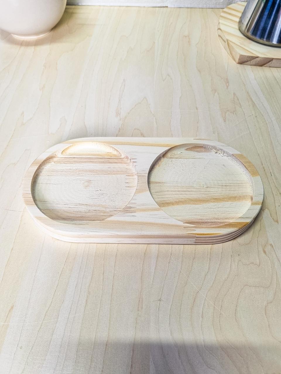 Descanso Oval Duplo Pinus