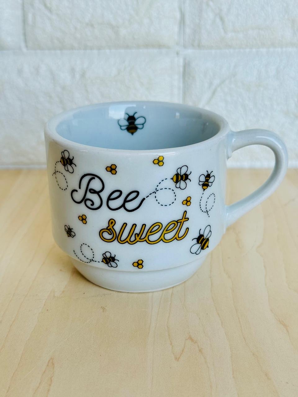 Caneca Empilhável Branca Bee Sweet 