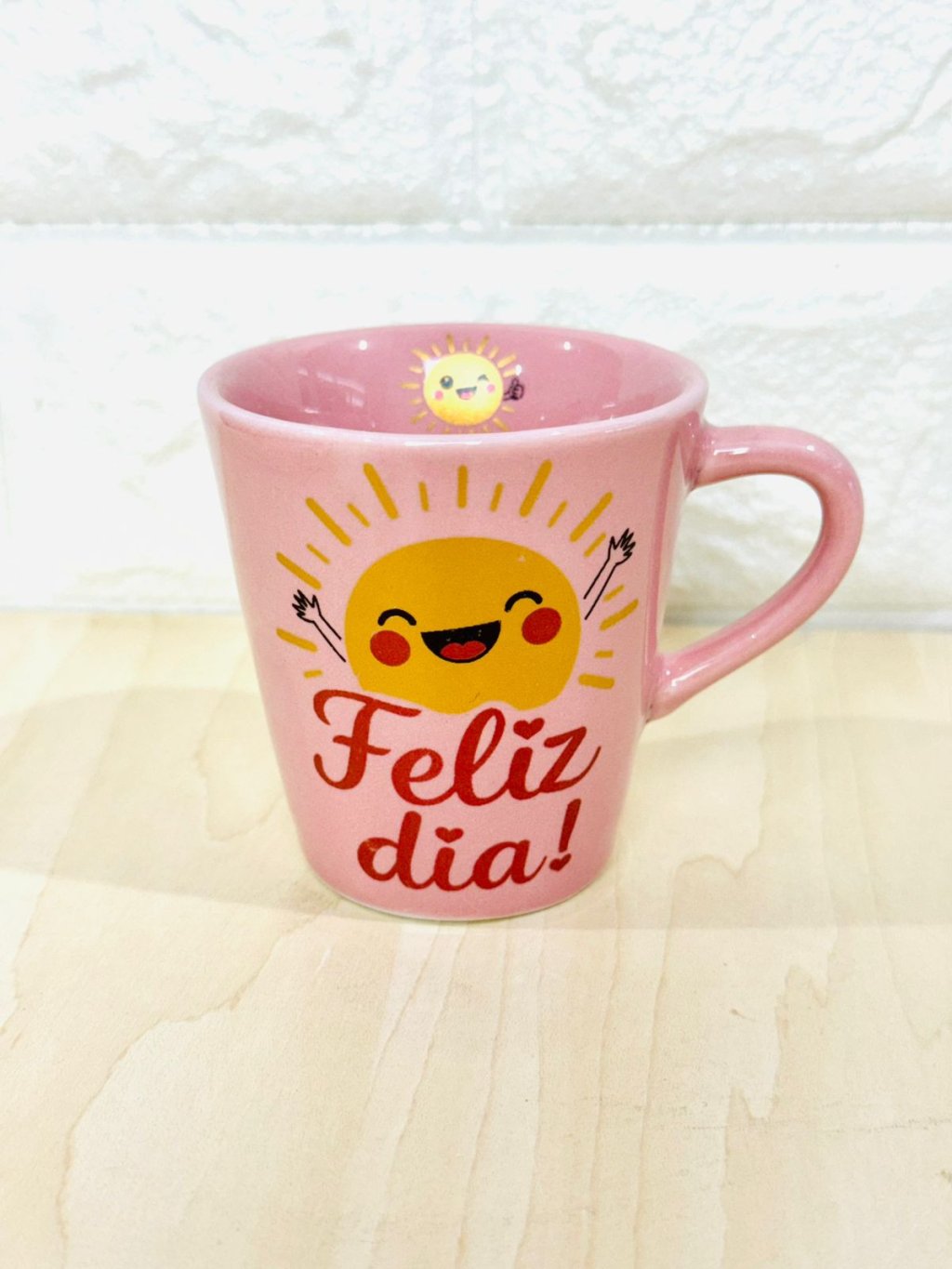 Xícara Rosa Feliz Dia