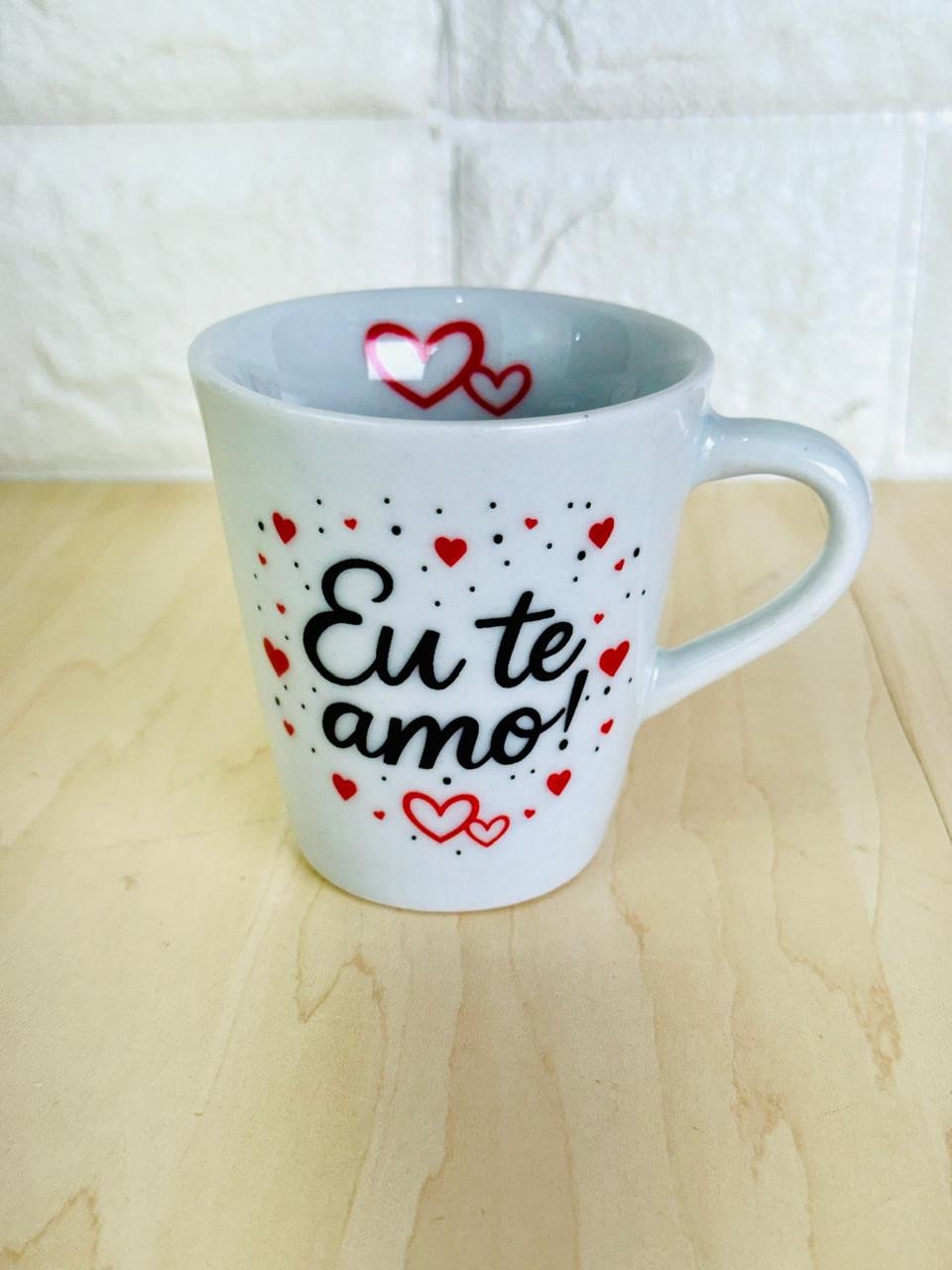 Xícara Branca Eu te Amo