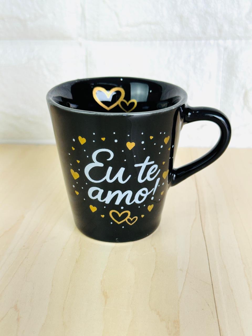 Xícara Preta Eu te Amo 