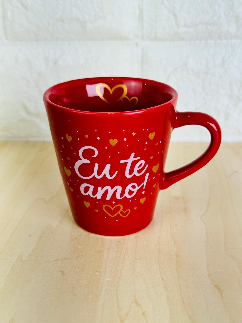 Xícara Vermelha Eu te Amo 