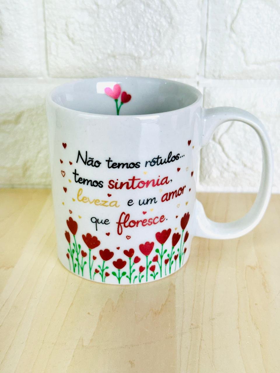 Caneca Aurora Branca Jardim do Amor 