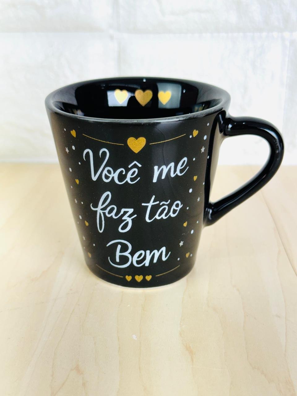 Xícara Preta Você Me Faz Tão Bem 